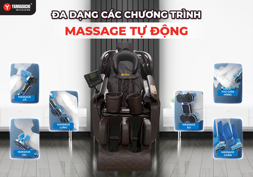 Đa dạng các chương trình massage tự động