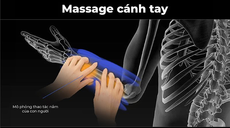 Massage tay được thực hiện bài bản