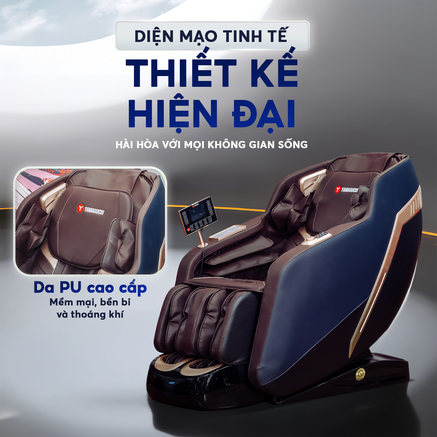 Ghế massage Yamaguchi YA-135 tạo điểm nhấn thẩm mỹ tinh tế cho không gian sống