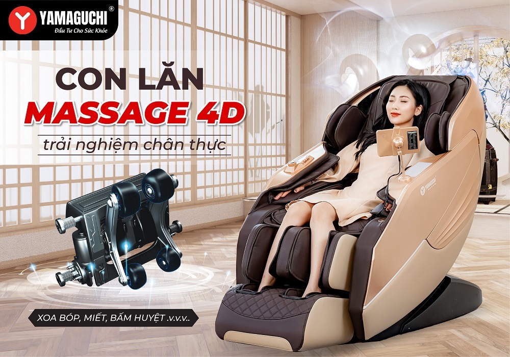 Ghế massage 4D là gì? Top 3 mẫu ghế massage cực HOT của Yamaguchi