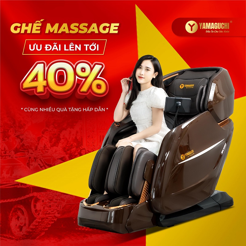 Ghế massage Yamaguchi giảm giá lên tới 40%