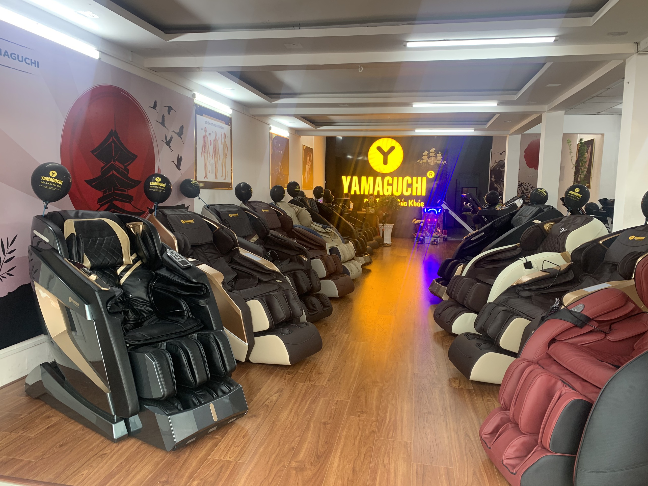 Một góc showroom ghế massage Yamaguchi Chơn Thành