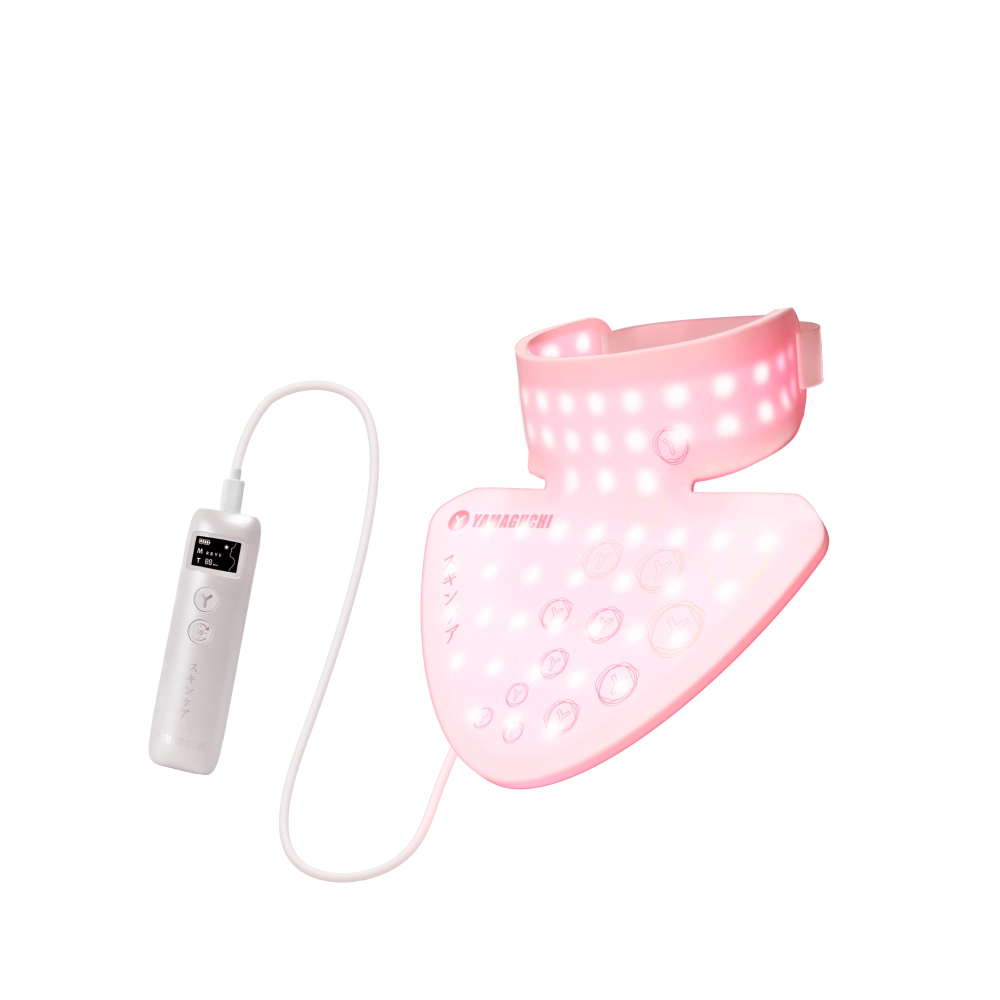 Mặt nạ silicon trẻ hóa da cổ Yamaguchi LED Light Neck Mask