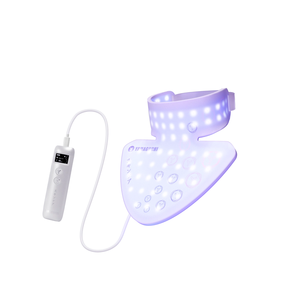 Mặt nạ silicon trẻ hóa da cổ Yamaguchi LED Light Neck Mask