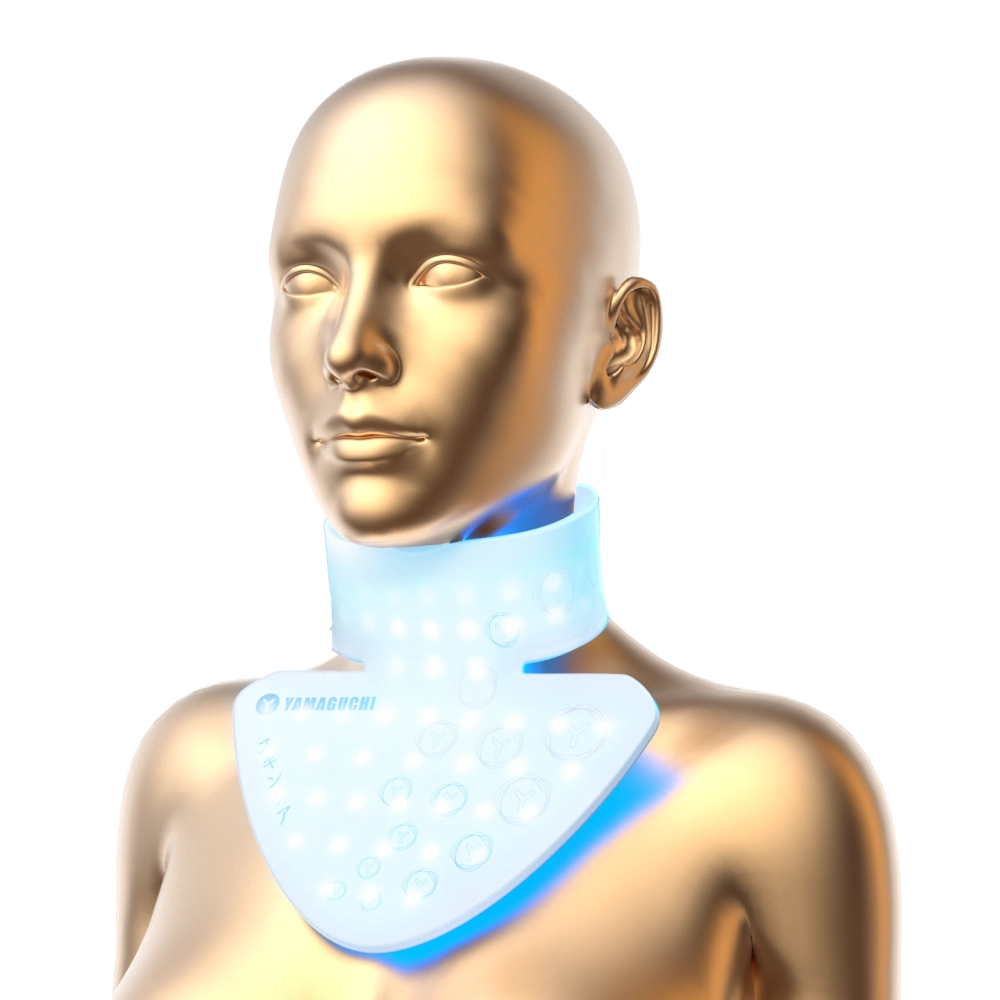 Mặt nạ silicon trẻ hóa da cổ Yamaguchi LED Light Neck Mask