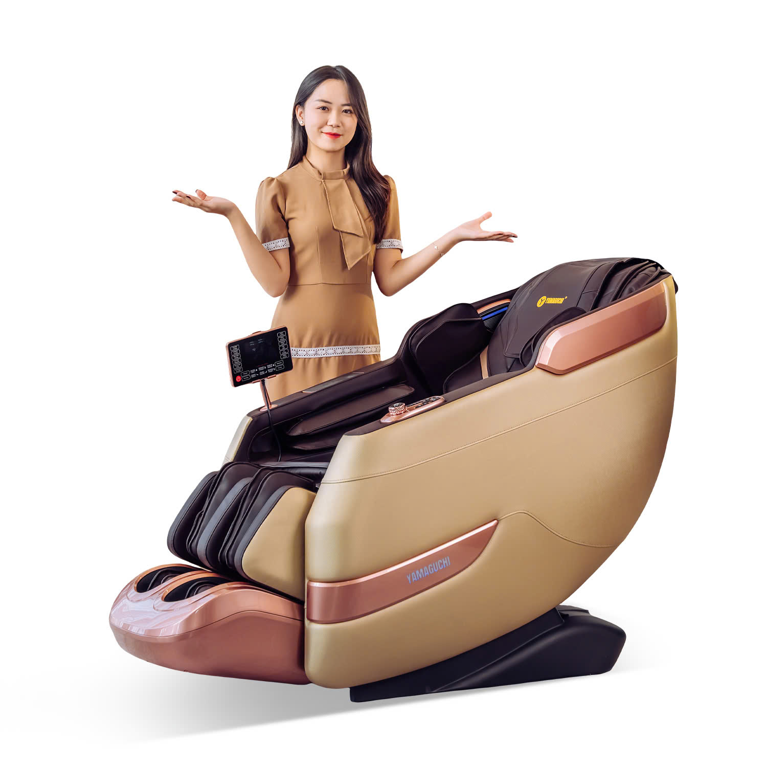 Ghế Massage Yamaguchi YA-155 Nâu Vàng